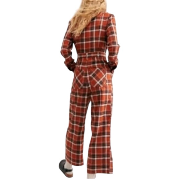 Free People plaid jumpsuit All About You Plaid Jumpsuit Size - Picture 2 of 8